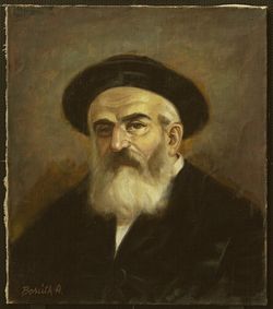 Obraz:A.Borúth:Portrét rabína,olej na plátne - P00051