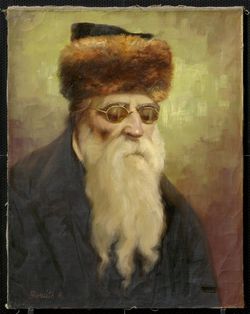Obraz:A.Borúth:Portrét rabína,olej na plátne - P00054