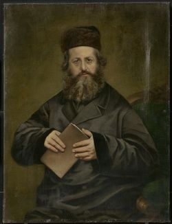 Obraz - portrét rabína - P00181