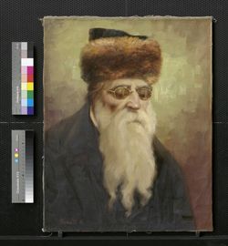 Obraz:A.Borúth:Portrét rabína,olej na plátne - P00054
