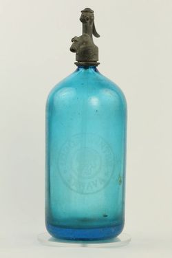 Fľaša, sifónová, sklo, cín - M00063