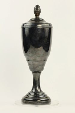 Trofej športová, pohár s vekom, pochromovaný plech - V00011/a,b